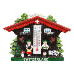 Magnet magnet Swiss chalet thermometer