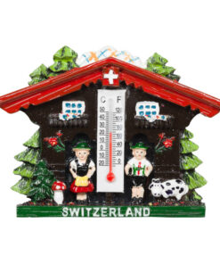 Magnet aimant chalet suisse thermomètre