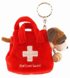 St. Bernard dog keychain