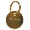 Medallion wafer personalized golden dog necklace