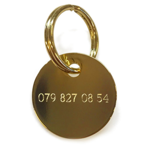 Medaillon Wafer personalisierte goldene Hundehalskette