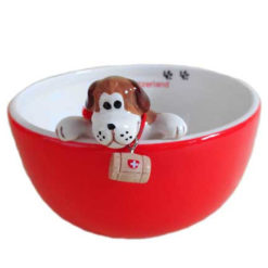 Bowl with Saint Bernard on the Swiss side