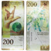 Imán imán billetes suizos 200 francos chf