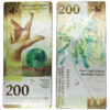 Magnet magnet Swiss banknote 200 francs chf