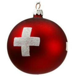 Boule de Noel croix suisse