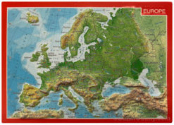 Carte postale relief europe