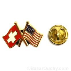 pins suisse usa drapeau