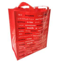 Bolsa roja de plástico suizo