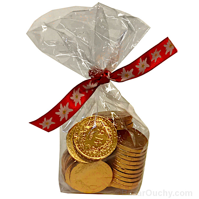 Cioccolato svizzero a forma di moneta - BazarOuchy