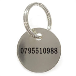 Medaillon Wafer Silber personalisierte Hundehalsband