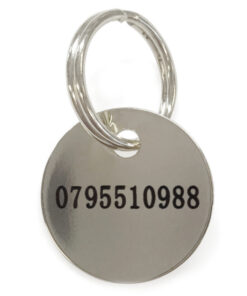 Médaillon plaquette collier chien personnalisé argenté