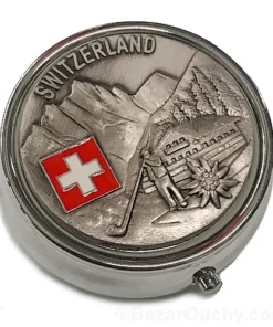 Boite à pilule - Chalet suisse relief