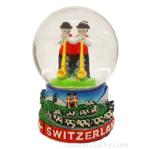Snow globe - Swiss Alphorn players