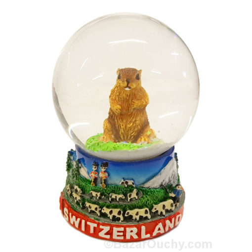 Snow globe - Swiss marmot