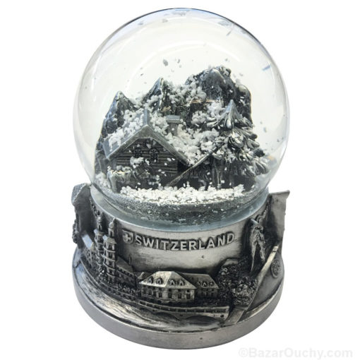 Snow globe - Swiss landscape - Silver