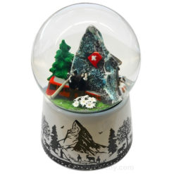 Poya Swiss mountain snow globe