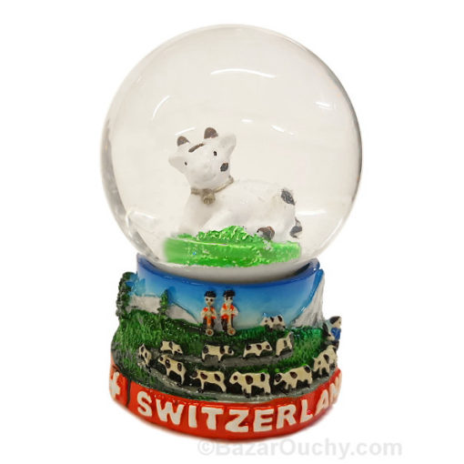 Boule à neige - Vache suisse
