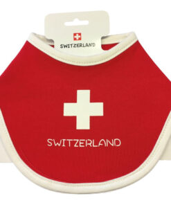 Bavoir suisse pour bébé croix suisse