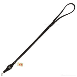 Dog leash with metal edelweiss