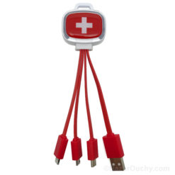 Cable USB Iphone Swiss cross micro usb
