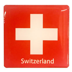 Broche croix suisse lumière