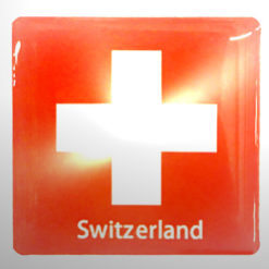 Broche croix suisse lumière