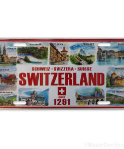 Plaque voiture métal suisse
