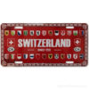 Swiss metal car plate