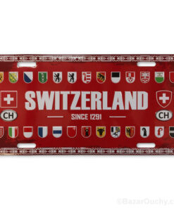 Plaque voiture métal suisse