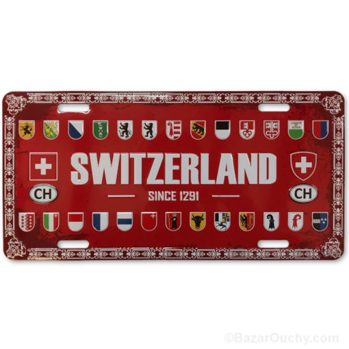 Schweizer Metall-Autoschild
