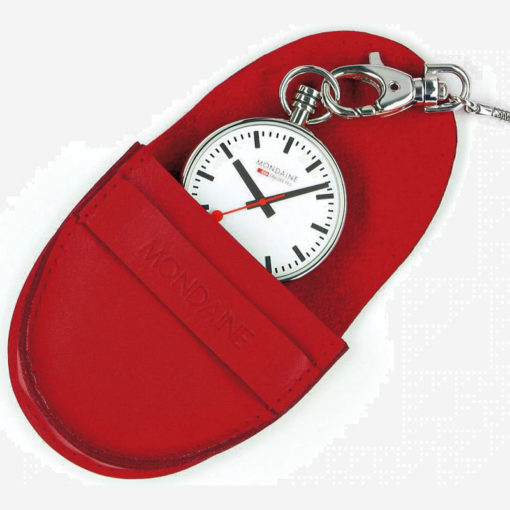 Reloj de bolsillo suizo estación de tren suiza