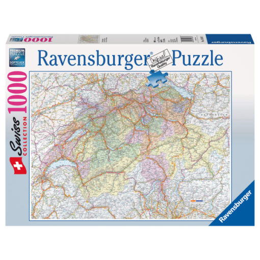 Swiss puzzle map map