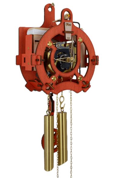 Horloge coucou mécanisme transparent