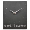 Horloge murale - Ardoise avec découpages suisses