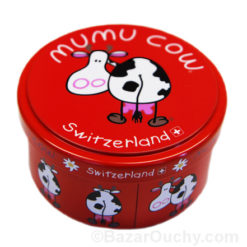 Caja de metal de vaca suiza Mumu Cow