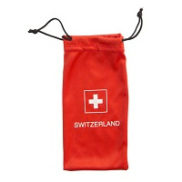Fourre Pochette à lunette croix suisse rouge