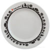 Black and white Swiss poya decoupage plate