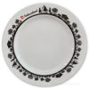 Assiette decoupage poya suisse noir et blanche