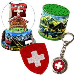 Various Swiss souvenirs
