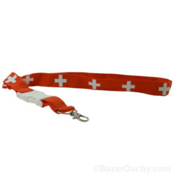 Lanyard croix suisse Tour de cou