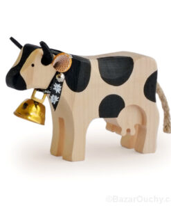 Vache en bois suisse jouet