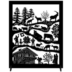 Découpage suisse en bois décoration