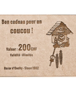 Bon cadeau coucou suisse