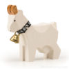 White Swiss wooden toy goat