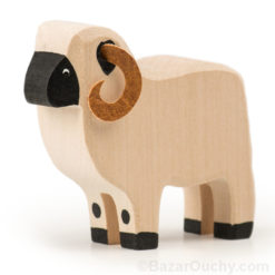 Swiss wooden toy black nose sheep