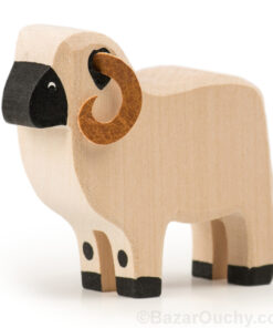 Mouton nez noir jouet en bois suisse