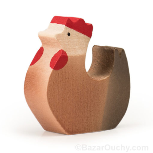 Swiss wooden toy hen