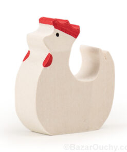 Poule jouet en bois suisse