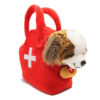 Peluche chien dans sac - Croix suisse