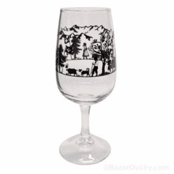 Decoupage poya wine glass